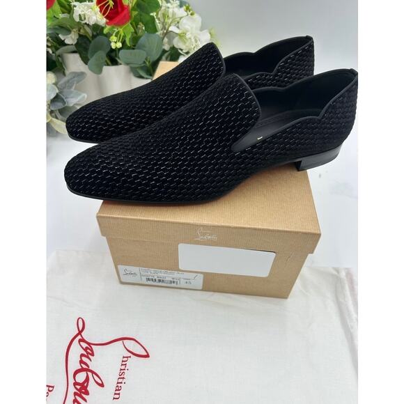 Men\'s Christian Louboutin dandy chick jacquard loafers size 45 made in Italy main image 8